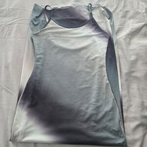 See You Monday Gray and Purple Camisole Dress